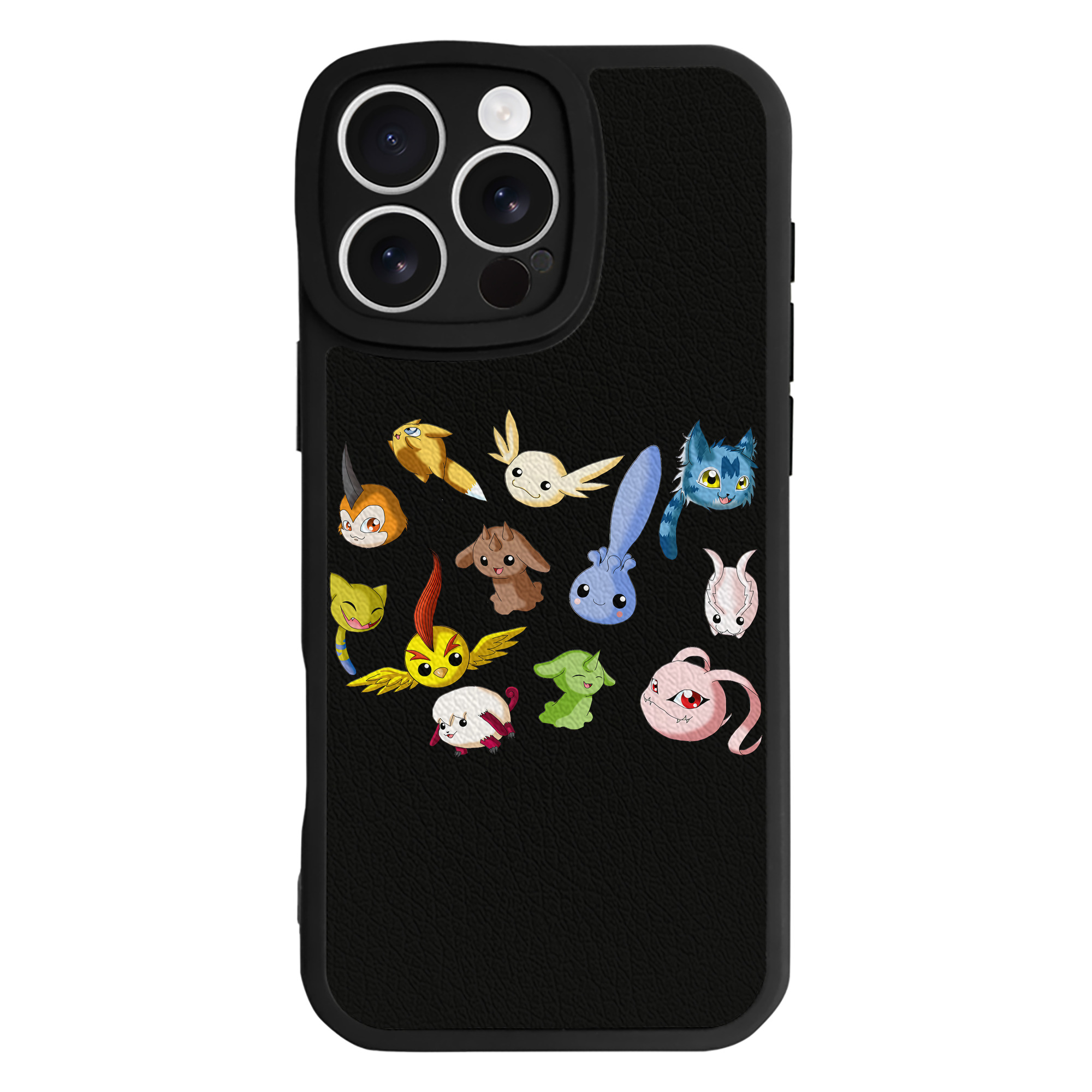 （画像用） Digimon デジタルモンスター/デジモン 【iPhone 16シリーズ対応】シリコンスマホケース（レザー調） 材質：シリコン